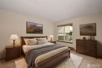 Primary bedroom virtually stated