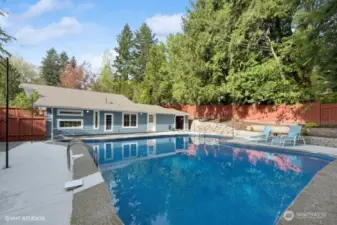 Lovely pool was recently recoated. New mechanicals last year.
