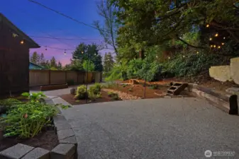 The back patio and garden areas are perfect for hanging out.