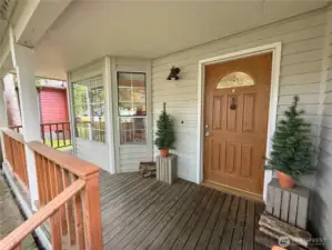 Front covered porch entry