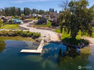 View of community dock and waterfront