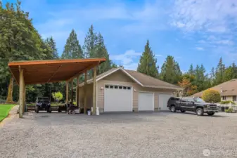 3 Bay Detached Shop with Covered RV Parking
