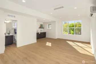 Bonus living space above garage.