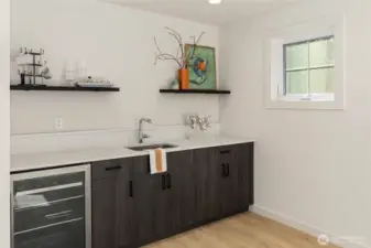 Wet bare complete with refrigeration and sink