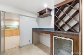 Basement wine-bar in the kitchen
