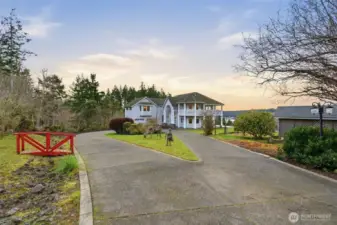 Looking down the driveway