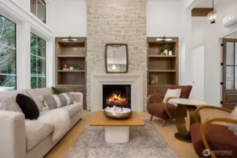 A curated interior palette creates a cohesive, estate-level atmosphere.