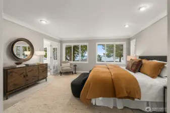 Primary suite with sizable walk-in closet