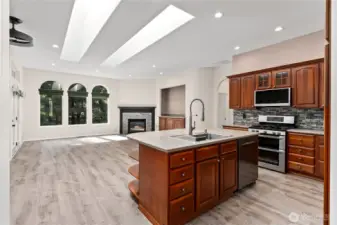 Kitchen and living area