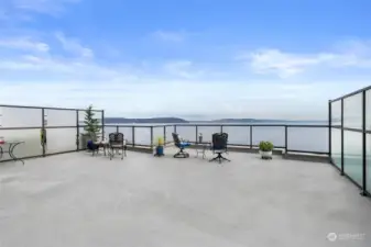 ENORMOUS 806sf deck with breathtaking Puget Sound views