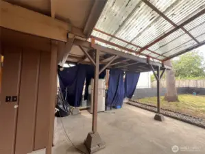 Covered back patio