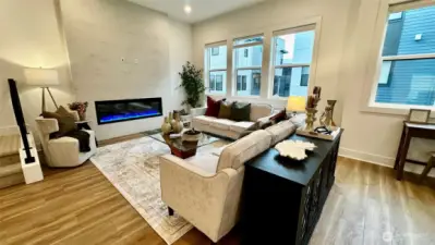 Living Room (staging and furniture are for decoration and not included in the sale of this home)