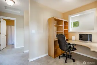 Office area off master bedroom.