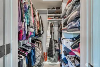 One of two walk in closets.