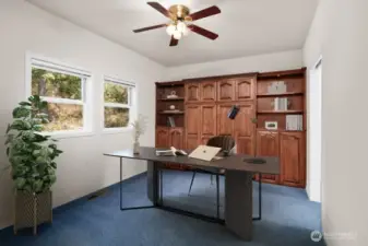 Adjacent to Primary Suite is Office or Exercise Room with Murphy Bed for guests