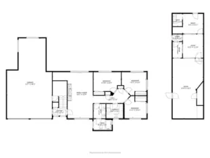 Basement level and studio