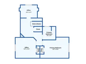 Floor 2 - Office/Flex room, Full Bathroom, Bedroom 3 (used as an office), Bedroom 4
