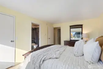 Primary bedroom, with walk in closet