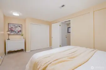 2nd lower level bedroom off of hall bath.