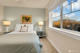 At the front of the house, this room has gorgeous mountain views.