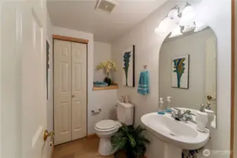 Half bathroom downstairs.