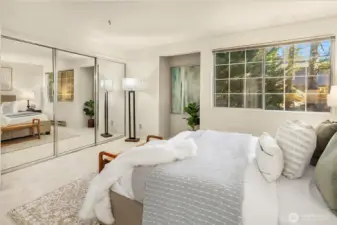 Lots of closet space with organizes