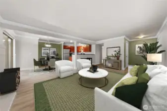 Beautiful view of this spacious living room~