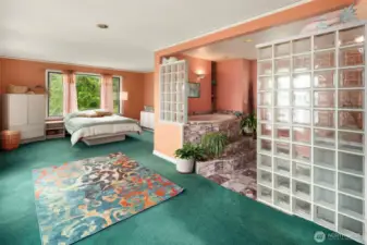 Large primary bedroom located on upper floor