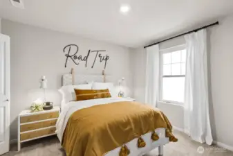 Bedroom 3 upper level. Colors and options will vary. Photos from Model Home on 31.