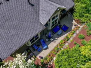 The backyard is incredibly private.