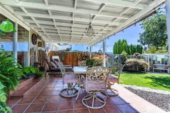 Large Covered Back Porch