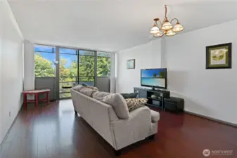 Light filled living space.
