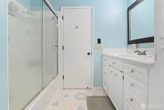 Updated full bathroom.