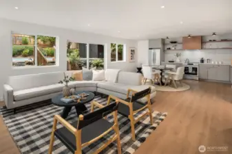 Another very special space! The lower level has a large family, room, dining area and brand new kitchenette.