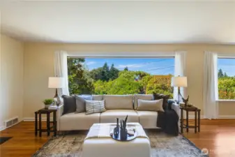 Enjoy gorgeous sunsets through these west-facing windows, and peaceful natural scenery.