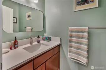 Guest half-bath newly remodeled