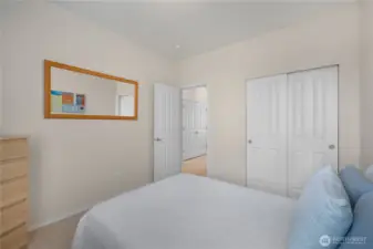 2nd bedroom with large closet.
