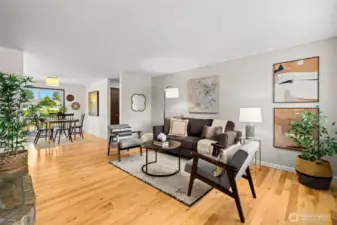Open flow from living room to rest of home
