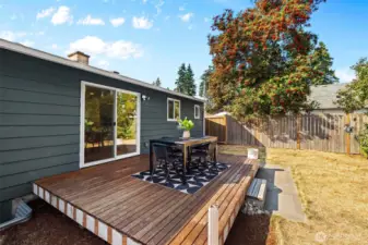 Sunny deck—perfect for BBQs and entertaining