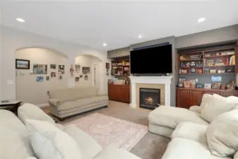 Arched doorways enhance the space
