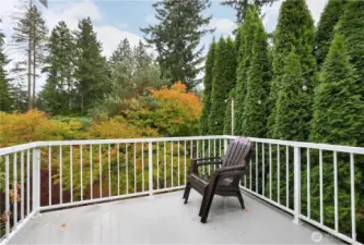 Private balcony off the primary bedroom