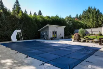 In ground heated pool