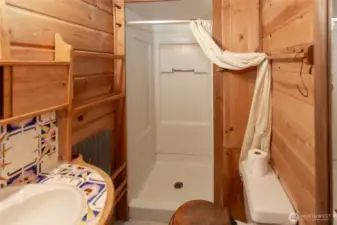 Bathroom with shower on main level