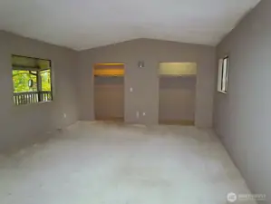 Primary bedroom, Oh and check out the two closets, you wont have to fight for space.