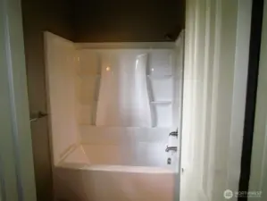 Full size bathtub and shower