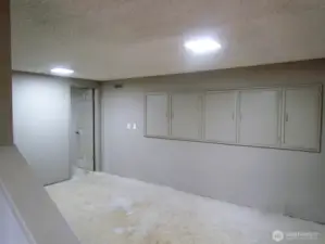 Lots of storage hidden behind the cabinets in the walls.