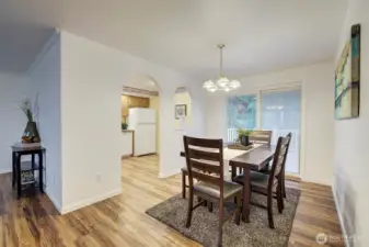 Dining room is just off the kitchen which makes entertaining a breeze.