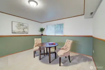 New carpet in the bonus room as well.