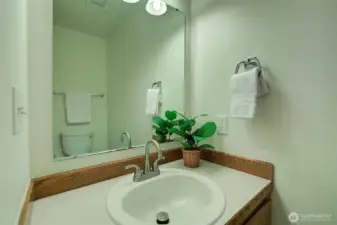 1/2 bath downstairs.