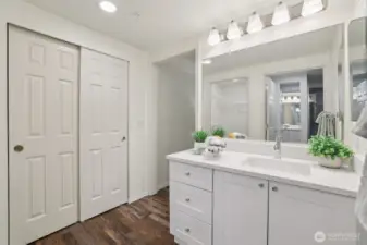 Primary bathroom w/second closet